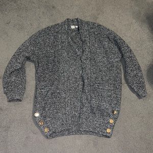 Gap Black/White Knit Open Front Cardigan M/L